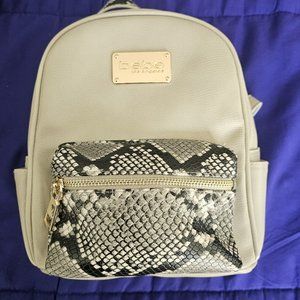 Bebe snakeskin mini backpack handbag